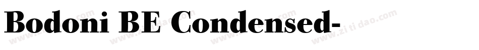 Bodoni BE Condensed字体转换